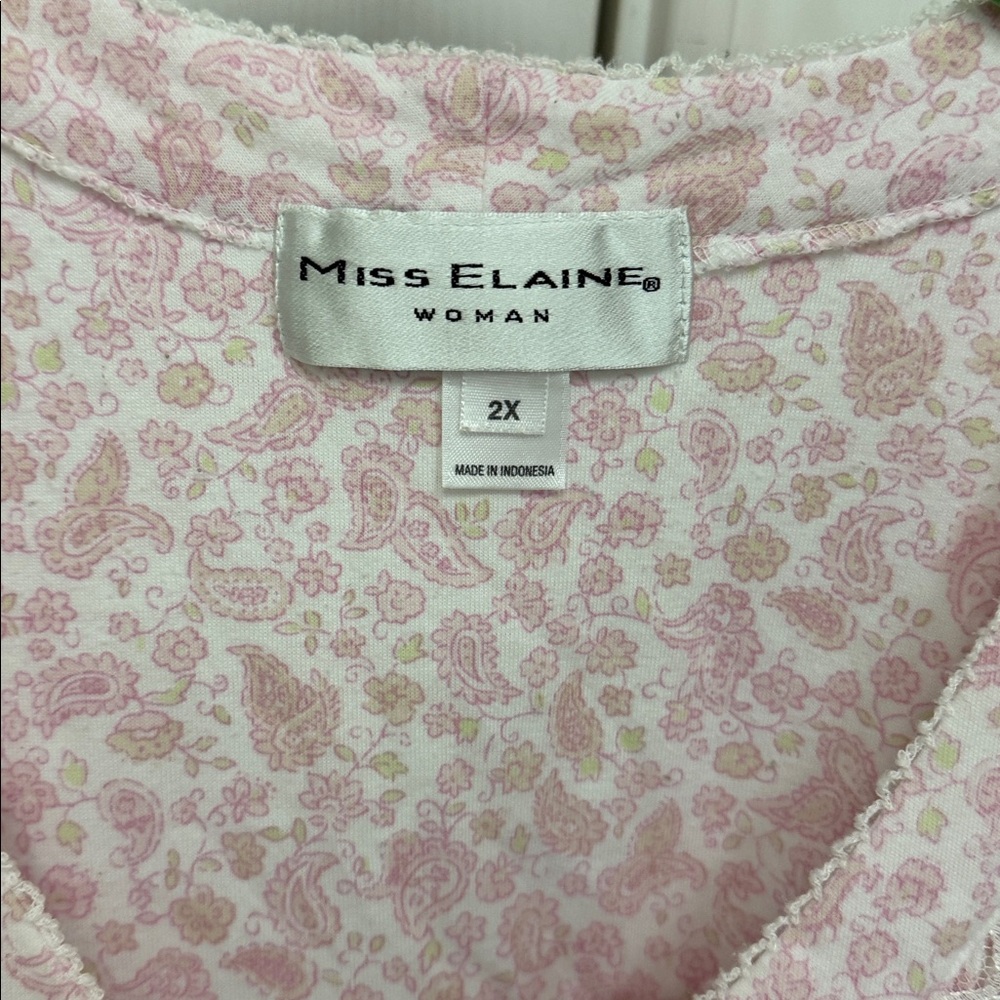 Miss ElaineLight Pink Floral Nightgown - Picture 2 of 3